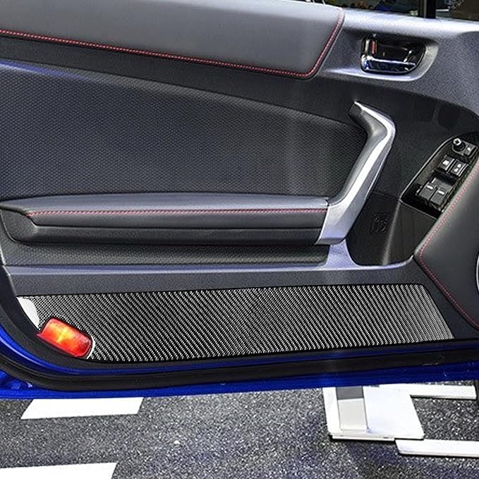 Real Carbon Fiber Trim for Subaru Accessories | for BRZ/Scion FR-S/Toyota 86 2016 2017 2018 2019 2020 Door Inner Panel Lower Cover Interior Thick Overlay Decal