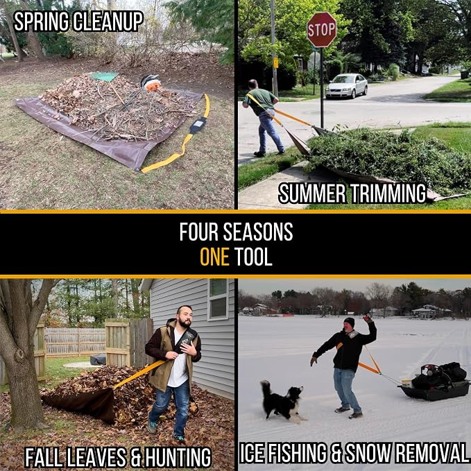 THE A.N.T. Tarp Tool - Heavy Duty Tarp Strap for Leaf and Yard Waste Compatible with Leaf Collector, Garden Tarps, Blower, Vacuum, Mulcher, Sweeper
