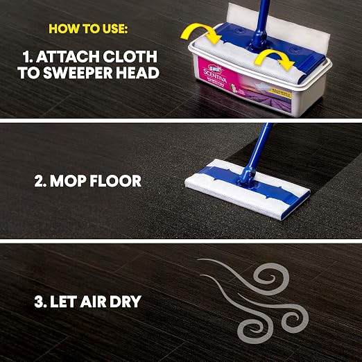 Clorox Disinfecting Wipes Clorox Scentiva Disinfecting Wet Mopping Pad Refills For Floor Cleaning, Tuscan Lavender & Jasmine, 24 Count