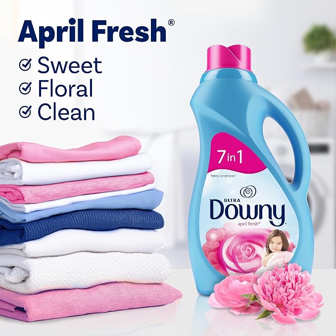 Downy Ultra Laundry Liquid Fabric Softener (Fabric Conditioner), April Fresh, 44 fl oz, 60 Loads