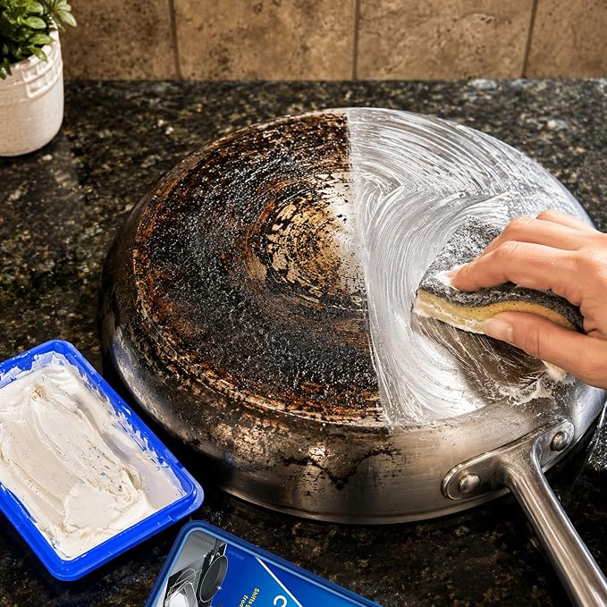 Astonish Oven & Cookware Cleaning Paste For Glass, Appliances, Ceramics, Stovetop & Pyrex - All Purpose Kitchen Cleaner - Heavy Duty Stainless Steel Degreaser Removes Baked On Grease & Grime 150g Tub