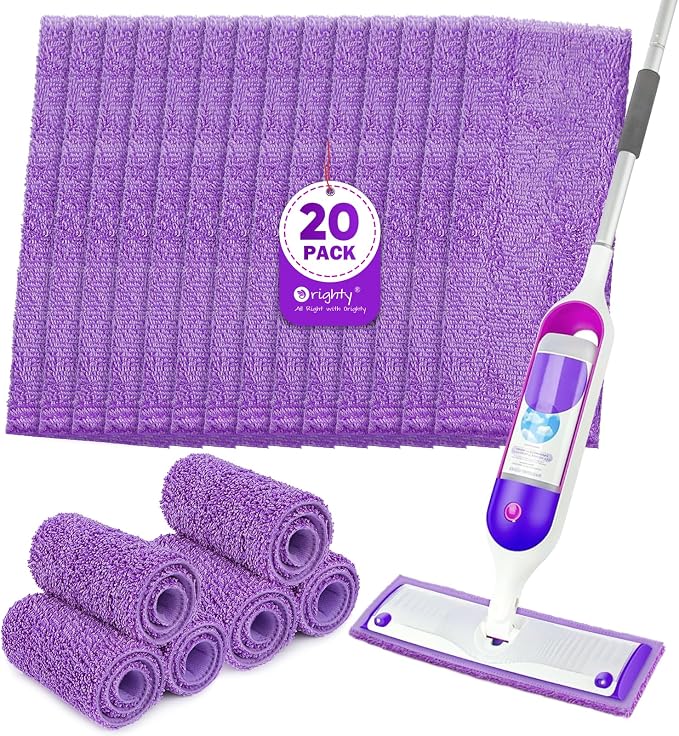 Orighty Microfiber Mop Pads for Swiffer PowerMop, 20 Pack, Reusable | Power Mop Pads Refills for 13 ''-15 '' Spray Mop, Washable Pads for Multi-Surface Floor Cleaning