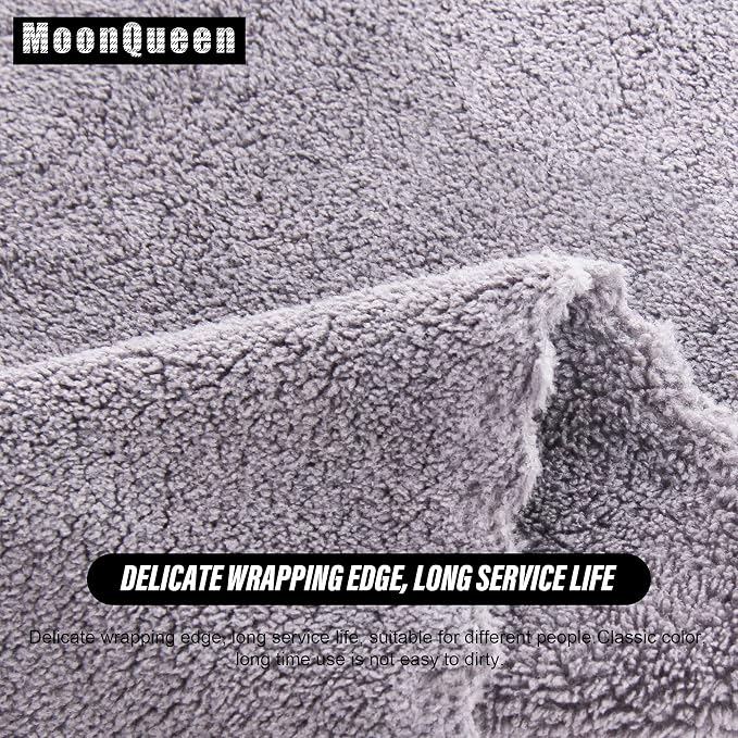 MOONQUEEN Ultra Soft Premium Washcloths Set - 12 x 12 inches - 72 Pack - Quick Drying - Highly Absorbent Coral Velvet Bathroom Wash Clothes (Light Grey)