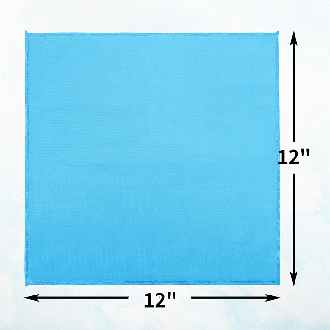 Microfiber Glass Cleaning Cloth, 12 Pack Window Glass Cleaning Rags, Reusable Lint-Free Streak Free Polishing Cloth Wipes for Stainless Steel, Eyeglasses, Mirrors, Screens & Lenses,12" 12"