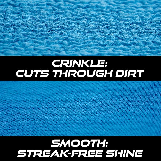VIKING Glass Microfiber Cleaning Cloth for Car and Home, Glass Towels for Mirror, and Picture Frames, and Car Detailing Kit, 16 inch x 16 inch, Blue, 4 Pack
