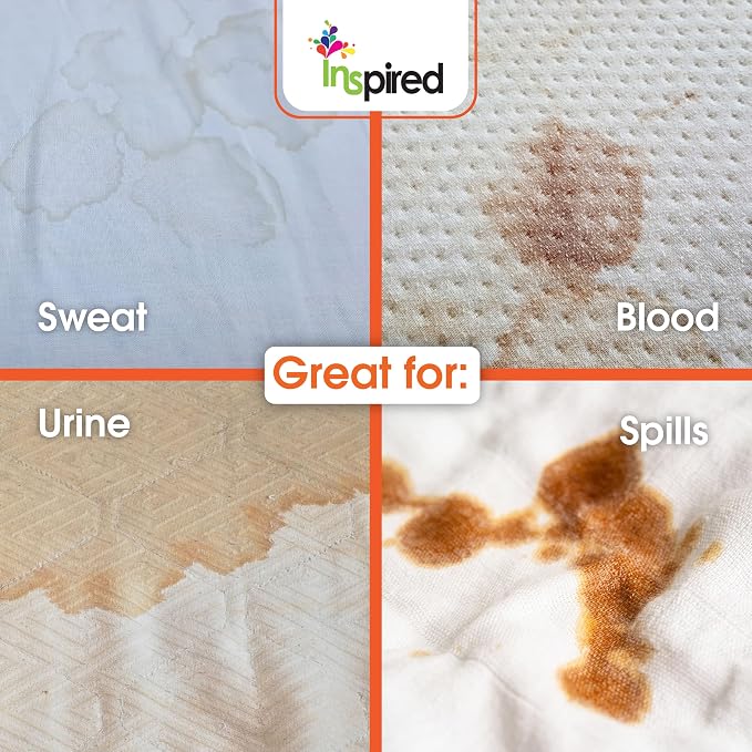 Inspired - Professional Mattress Stain Remover, Removes Organic Stains, Blood, Urine & Feces, 500ml