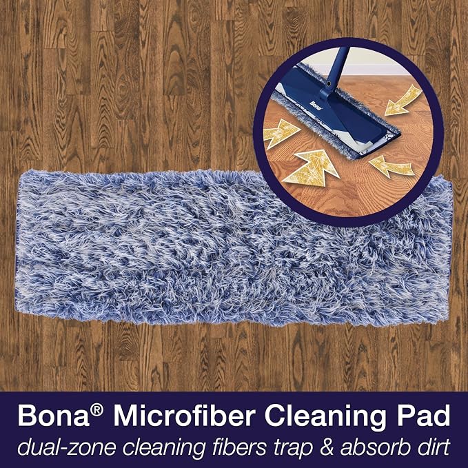 Bona Ultimate Hardwood Floor Care Kit – Pivoting Mop, Cleaning Solution & Refill, Floor Polish, Microfiber Pads for Dusting, Mopping & Polishing