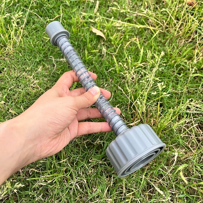 A/C Drain Lines Cleaner Tool in Wet Vac Attachment To Unclog And Evacuate, ABS Plastic Vacuum Hose Compatiable With Most PVC Pipe Sizes, Easy To Use, Grey