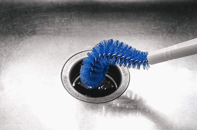 Fuller Brush Multi-Purpose Kitchen Brush – Bristle Scrubber for Garbage Disposal, Drain Cleaning, Carafes, Jars & Under Rims – Curved Ergonomic Design