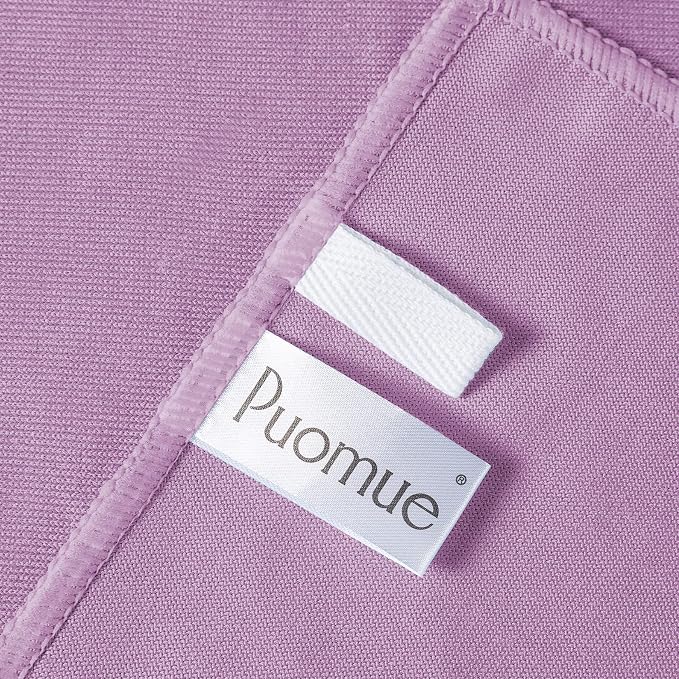 Puomue 6 Pack Microfiber Glass Cleaning Cloth, 16 Inch X 16 Inch, Lint Free Quickly Clean Window, Glasses, Windshields, Mirrors, and Stainless Steel, Pink