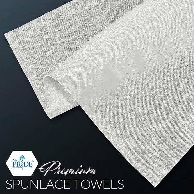 MED PRIDE Spunlace Towels 12x13 in,Soft,Lint-Free,Latex-Free,1080 Count