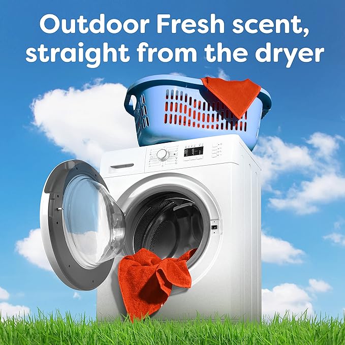 Bounce Dryer Sheets, Outdoor Fresh, 480 Count | Static Control | Wrinkle Fighters | 2 Packs of 240