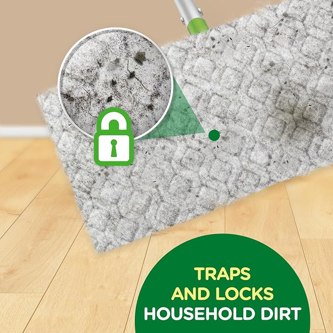 Swiffer Sweep + Mop, Dry Pads Refill, Floor Cleaner, Cleaning Cloths, Lavender, 32ct
