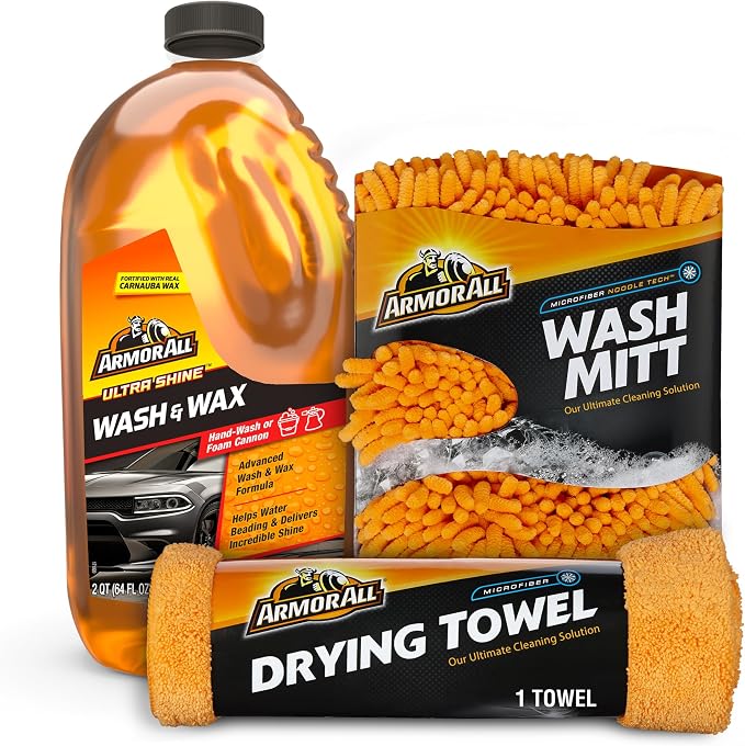 Armor All Cleaning Kit, Car Wash Soap, Wash Mitt & Microfiber Towel | Armor All Cleaning Kit, Car Wash Soap, Wash Mitt & Microfiber Towel