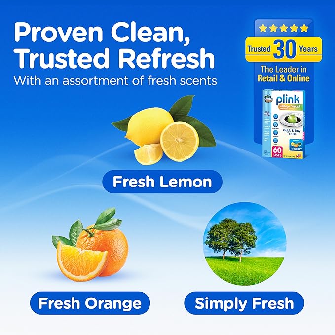 Compac Home [[60 Count]] Plink Garbage Disposal Cleaner and Deodorizer VALUE PACK - Assorted Scents