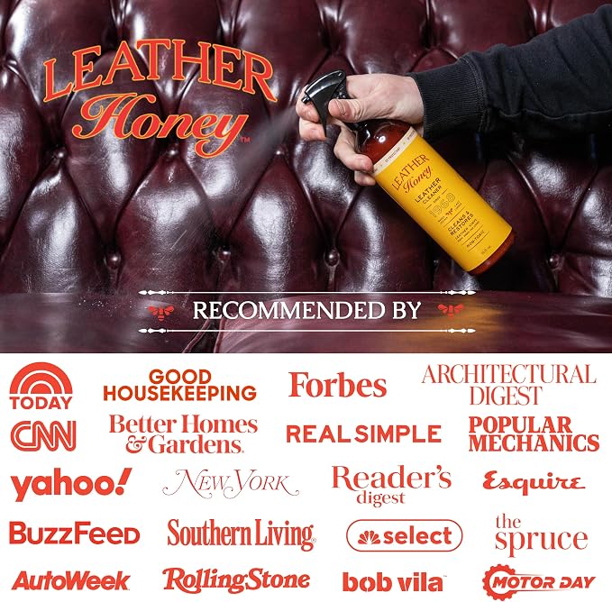 Leather Honey Leather Cleaner — Non-Toxic UV Protection, Made in the USA