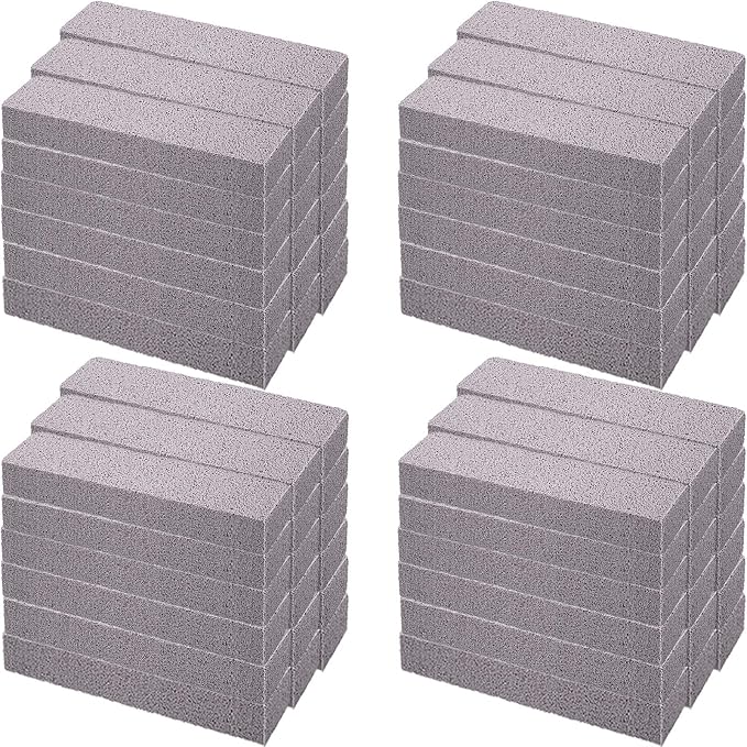 Chinco 72 Pack Pumice Stick for Cheaning, Pumice Scouring Stone Pad Removing Stain Grime Without Leaving Scratches for Kitchen Oven Stove Home Bathroom Toilet Pool House Cleaning Supplies
