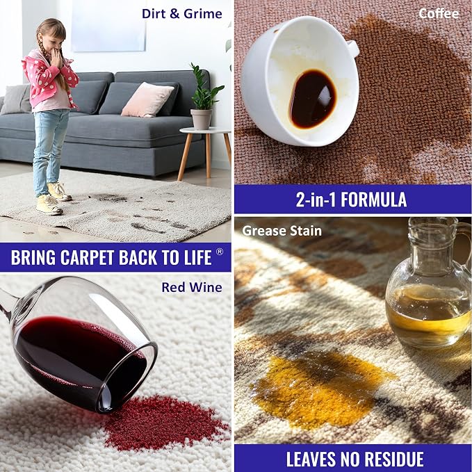 Carpet CPR Spot & Stain Remover (32 oz.) - Eliminates Stains & Odors On Carpet, Rugs, & Car Mats In Seconds, Removes Toughest Carpet Spots Permanently
