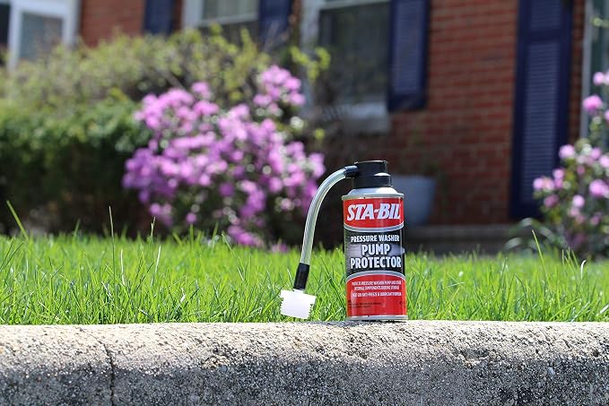 STA-BIL Pump Protector - Protects Pressure Washer Pump and Other Internal Components During Storage - Next Gen Anti-Freeze and Lubricant Formula, 4 oz. (22007-8PK) | Protects pressure washer pumps during storage with antifreeze and lubricant.