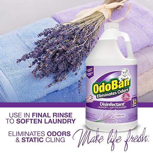 OdoBan Disinfectant Concentrate and Odor Eliminator, 2 Gallons, Lavender Scent
