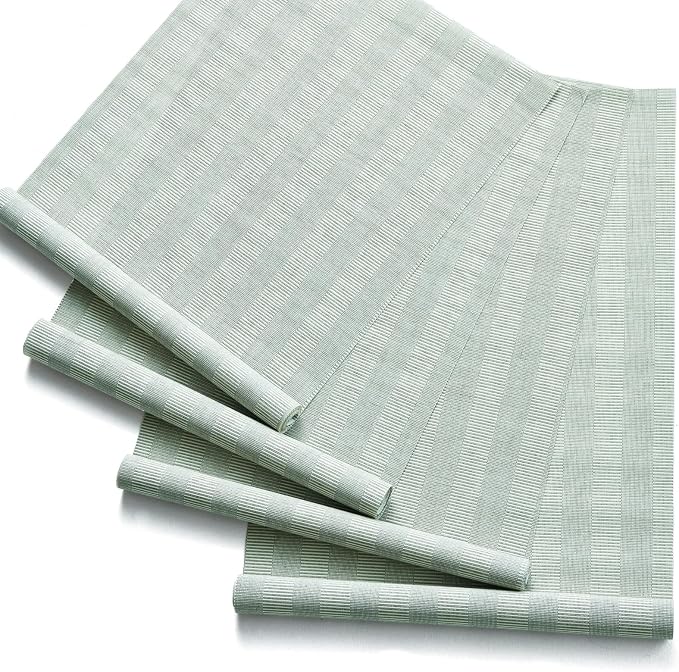 Replacement Fabric Panels for Sliding Glass Door (4-Pack, 23"x96"), Fabric Only, Natural Woven Blind Slats, Trimmable, Sheer, Track & Bottom Rail Not Included,Napa Taupe