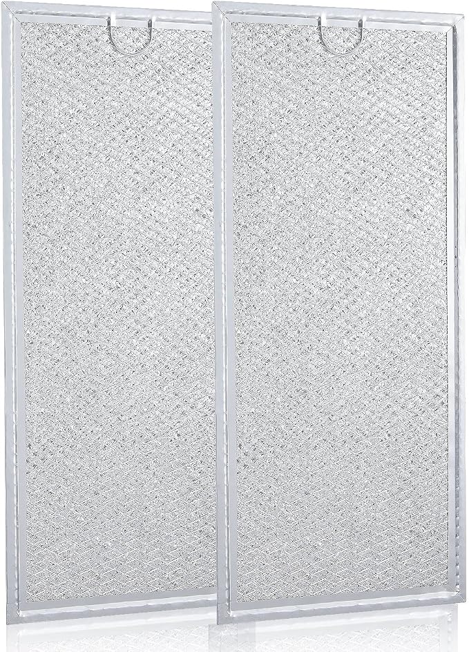 Microwave Grease Filter Replacement for GE WB06X10596, Samsung, Whirlpool, 13 3/8" x 5 7/8", 2 Pack
