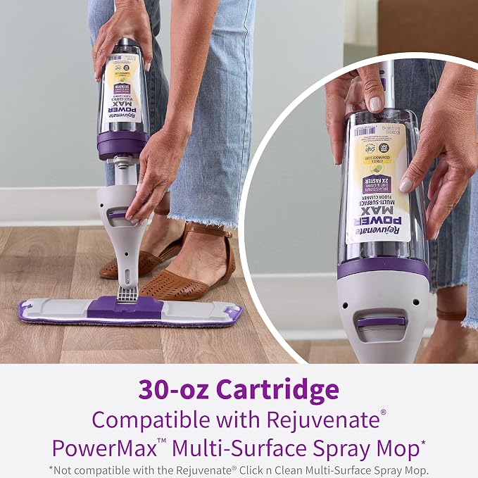 Rejuvenate PowerMax Multi-Surface Floor Cleaner Refill, Citrus & Cedarwood Scent, Designed for All Floor Types, Breaks Down Dirt and Grime for a Powerful Clean, 64 Ounces