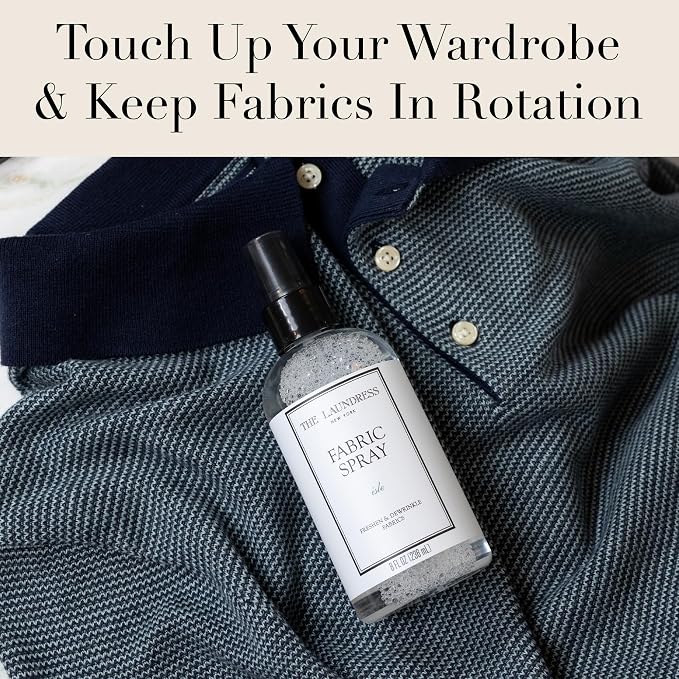 The Laundress Isle Fabric Spray, Wrinkle Release and Linen Spray, Upholstery Fabric Refresher, Coastal Inspired Scent, 8 Fl Oz