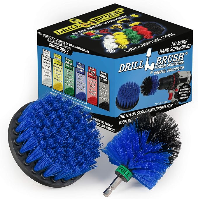 Aquatic Cleaning Supplies - Drill Powered Boat Cleaning Brushes - Boat Scrubbing Accessories - Hull Cleaner Brush Set - Barnacles Busting Brush Tool - Fish Tank Scrubbing Set - Pool Cleaning Brush Set
