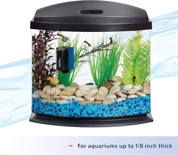 Aqueon Aquarium Algae Scraper, Fish Tank Magnetic Glass Cleaner for Glass/Acrylic, Mini