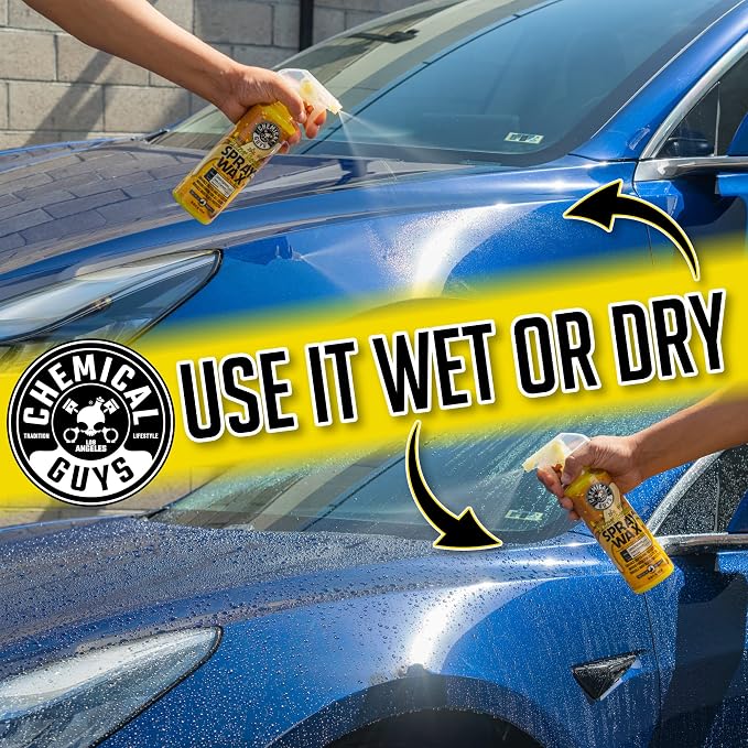 Chemical Guys, Blazin' Banana Carnauba Spray Wax, High Gloss Shine, 16 oz | Carnauba spray wax adds deep gloss and a slick layer on clean paint, glass and chrome, sweet banana scent