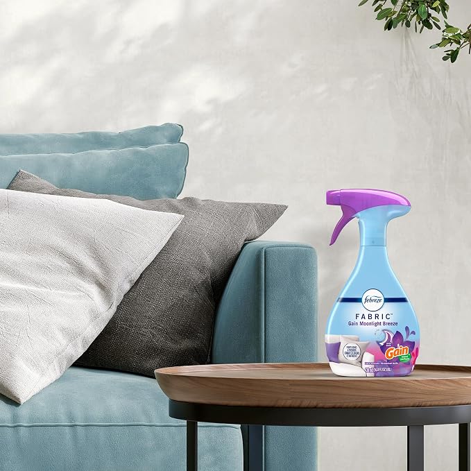 Febreze Fabric Spray, Air Freshener, Odor-Fighting Fabric Refresher, Couch and Linen Spray, Sneaker Balls Alternative, Multi-Use, Gain Moonlight Breeze Scent, 23.6 fl oz