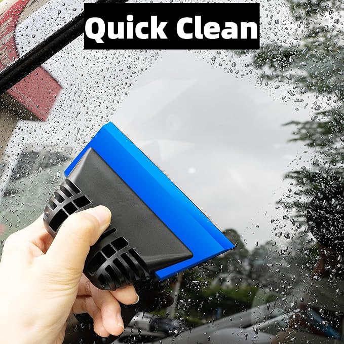 Small Squeegee Set - 2.7 & 4.9inch in Widths - Efficient Water Wiper Rubber Blade Window Tint Squeegee, Perfect for Car Window, Mirror Cleaning, Window Film, or Glass Door, Tiles