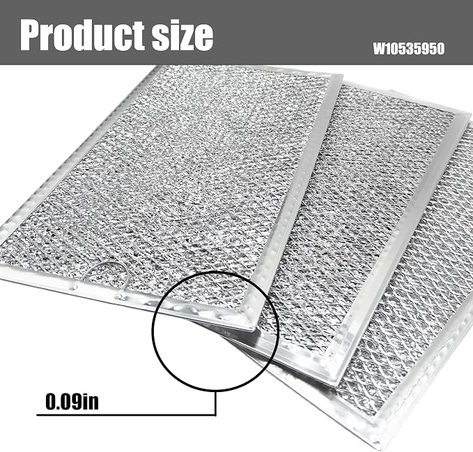 W10535950 PS8769987 Compatible with Whirlpool Microwave Grease Filter 3-Pack