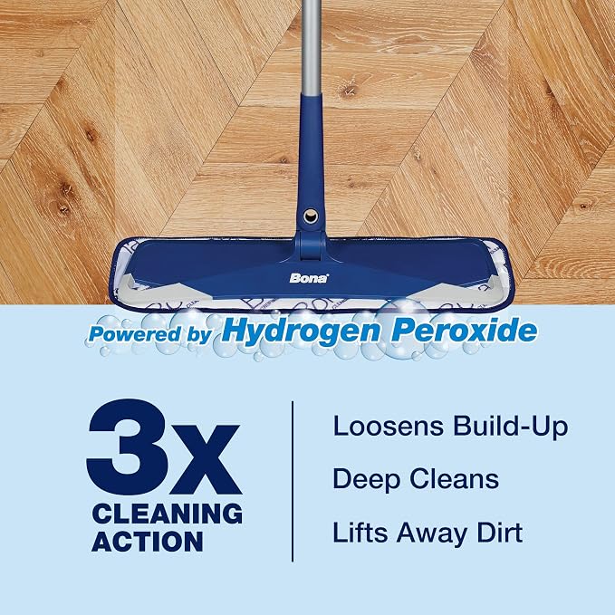 Bona PowerPlus Hardwood Floor Deep Cleaner Spray - 32 fl oz - Refillable - Oxygenated Formula and Residue-Free Floor Cleaning Solution - for Wood Floors (Pack of 2)