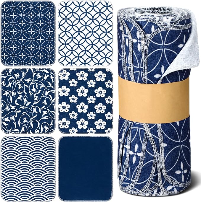 72 Pcs Reusable Cleaning Cloths Washable Cotton Kitchen Towels for Home