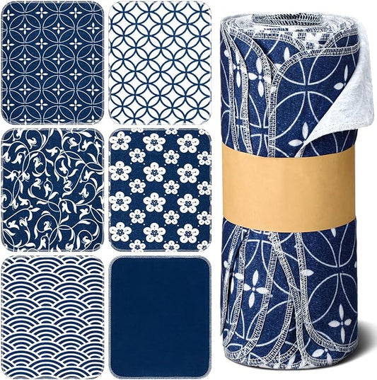 72 Pcs Reusable Cleaning Cloths Washable Cotton Kitchen Towels for Home