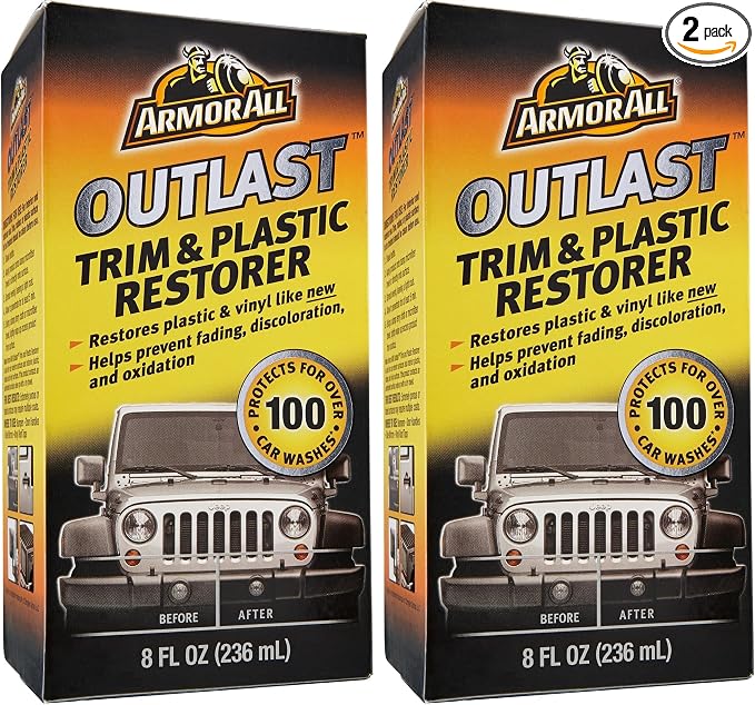 Armor All Outlast Car Trim & Plastic Cleaner, Cleans Cars, Trucks, and Motorcycles, 8 Oz (Pack of 2)