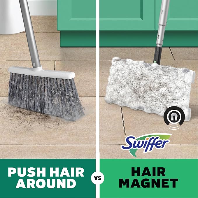 Swiffer Mop & Go Deluxe 2-in-1 Multi-Surface Kit for Floor Cleaning | Includes 1 Sweeper Device (Collapsible). 5 Heavy Duty Dry Sweeping Cloths. 6 Heavy Duty Wet Mopping Cloths. Easy to Store
