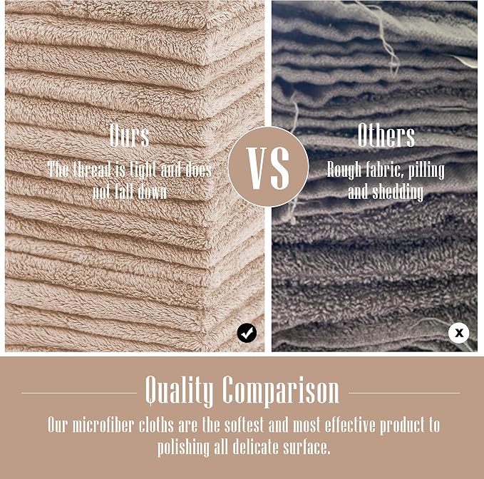 Sunny zzzZZ 24 Pack Kitchen Dishcloths - Does Not Shed Fluff - Reusable Dish Towels, Dish Cloths, Super Absorbent Coral Fleece Cleaning Cloths, Nonstick Oil Washable Fast Drying, 10 x 10 Inch (Brown)