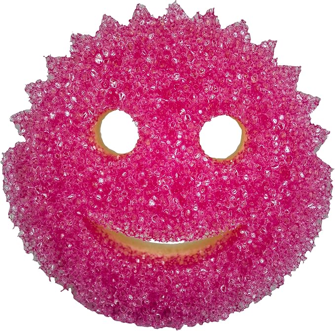 Scrub Daddy Scrub Mommy Dual Sided Cleaning Sponge 3 Pack - Firm Scrubber and Gentle Sponge - Pink