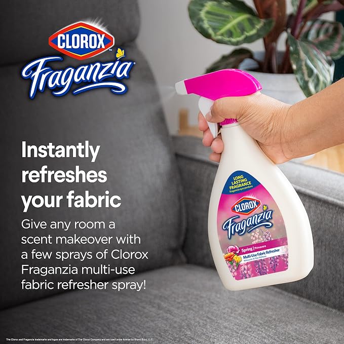 Clorox Fraganzia Refresher Spray 22oz Fresh Pine | Multi-Use Fabric Refresher Spray in Fresh Pine Scent | Fabric Spray, Linen Spray, Room Freshening Spray (Pack of 2)