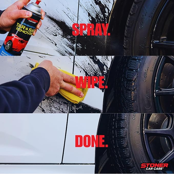 Stoner Car Care 91154-3PK Tarminator Tar, Sap, and Asphalt Remover – Fast Acting Tar and Sap Remover for Cars – Clear Coat Safe Auto Cleaner for Paint, Chrome and Wheels – 10 oz (Pack of 3)