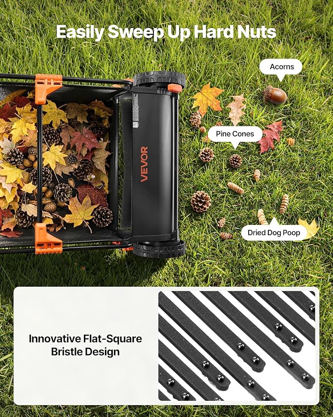 VEVOR 3 Packs Lawn Sweeper Brush Replacement, Compatible with VEVOR 26 in Lawn & Leaf Collector Sweepers, Yard Sweeper Brush Paddle with Durable V-Shaped Bristles for Easy Grass Leaf Cleanup | Compatible with Our 26 in Lawn & Leaf Collector Sweepers, D...