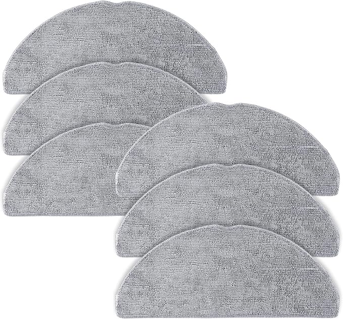 6 Pack Mop Pads for roborock Q7 M5/M5+, Q7 L5/L5+ Robot Vacuum Cleaner | Not for Q7, Q7 MAX, Reusable Mop Cloths & Ultra Absorbent Microfiber Pads Replacement Parts - Accessories Kit