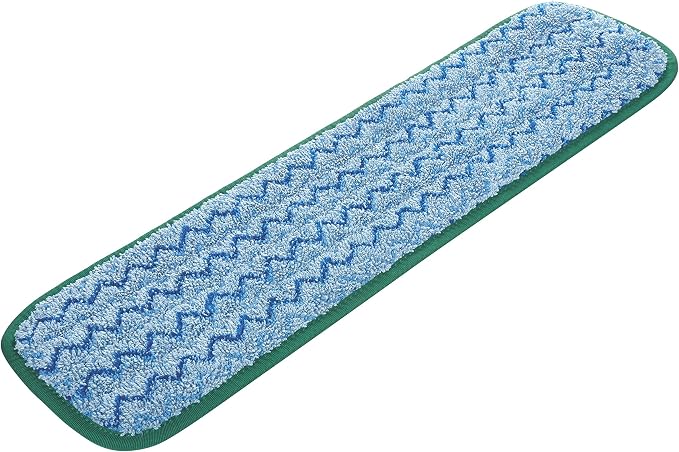 Rubbermaid Commercial Products HYGEN Microfiber Wet Mop Head Pad, 18 inch, Green, for Janitorial/Professional Cleaners and Heavy-Duty Industrial Floor Cleaning/Mopping/Scrubbing