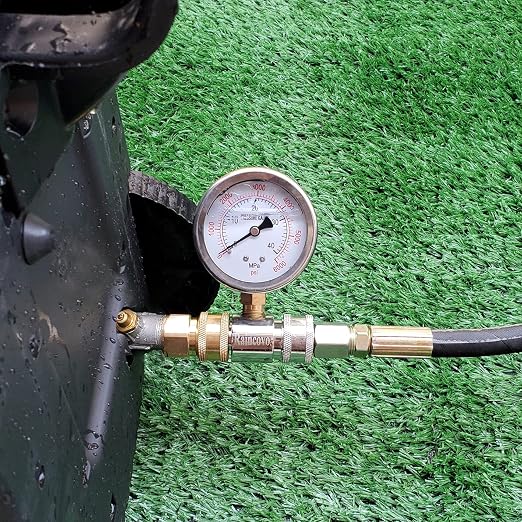Raincovo Pressure Washer Gauge, 6000 PSI, 3/8 Inch Quick Connect | Pressure Gauge for Power Washer
