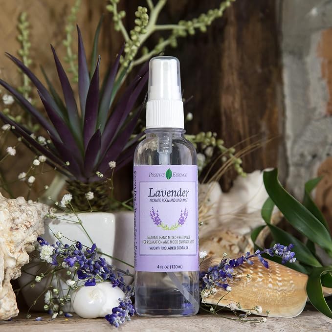 Lavender Room & Pillow Spray with Essential Oil, Linen Mist, 4.05 fl oz | Plant-Based Formula, Fabric Freshener, Small-Batch Crafted, Vegan & Cruelty-Free, No Artificial Fragrance