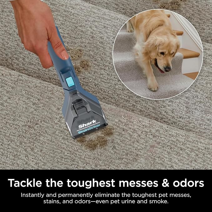 Shark R-EX200 CarpetXpert Deep Cleaner for Carpet, Rugs & Upholstery with StainStriker, Navy - Certified Refurbished
