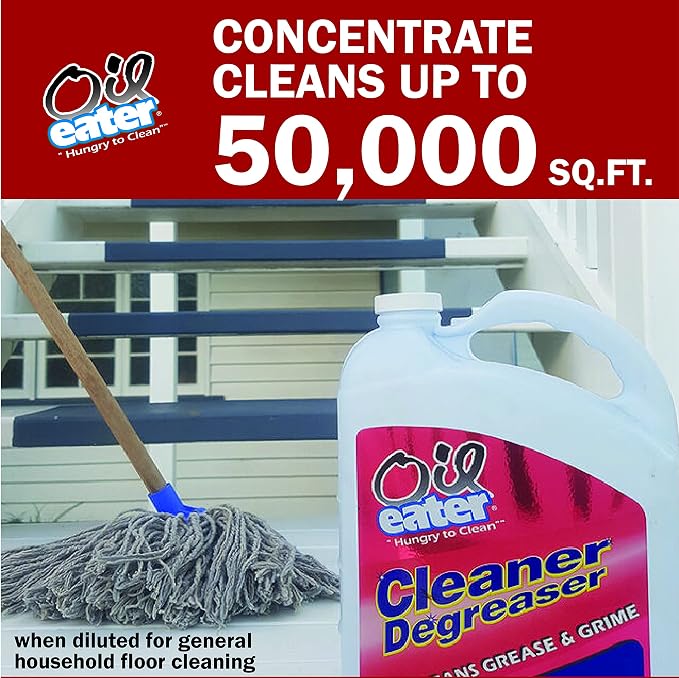 Oil Eater Original 1 Gallon Cleaner,Degreaser - Dissolve Grease Oil and Heavy-Duty Stains – Professional Strength,(Pack of 2)